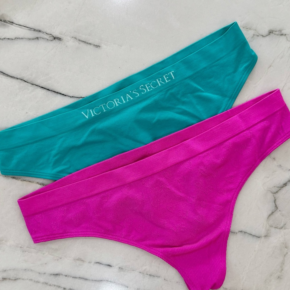 Victoria's Secret Thongs - Teal and Pink